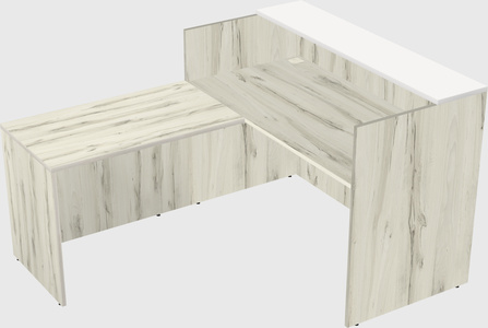 L-shaped modular reception