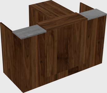 L-shaped modular reception