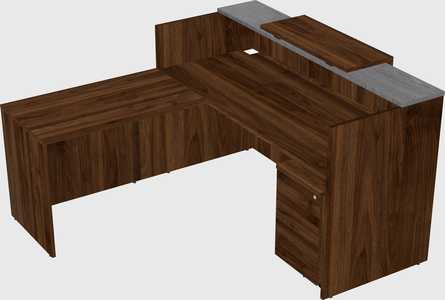 L-shaped modular reception