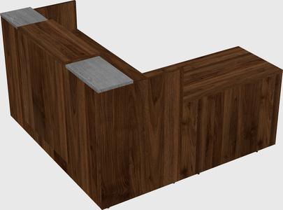 L-shaped modular reception