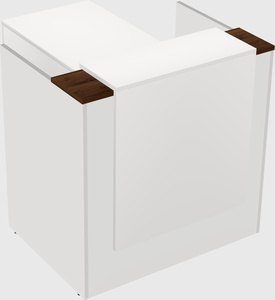 L-shaped modular reception