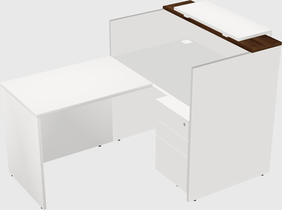 L-shaped modular reception