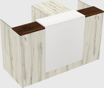 L-shaped modular reception
