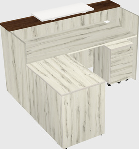 L-shaped modular reception