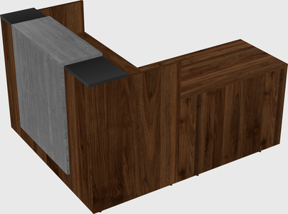 L-shaped modular reception