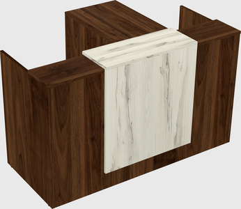 L-shaped modular reception