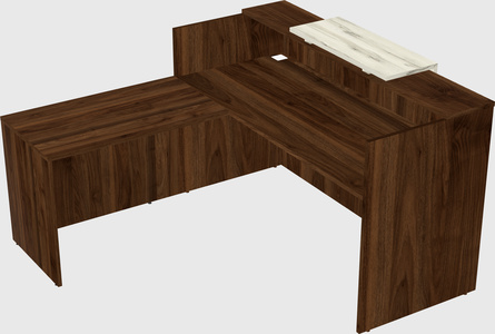 L-shaped modular reception
