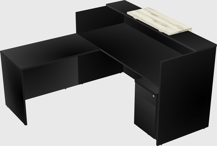 L-shaped modular reception