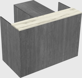 L-shaped modular reception
