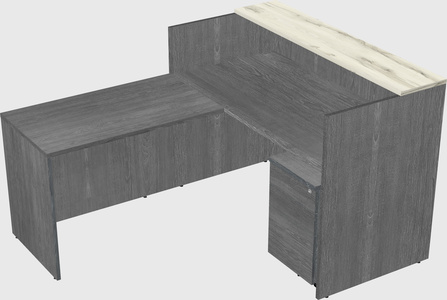 L-shaped modular reception