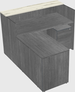 L-shaped modular reception