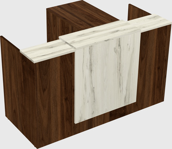 L-shaped modular reception