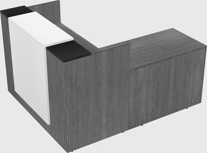 L-shaped modular reception