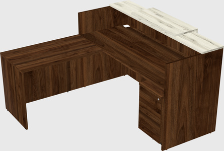 L-shaped modular reception