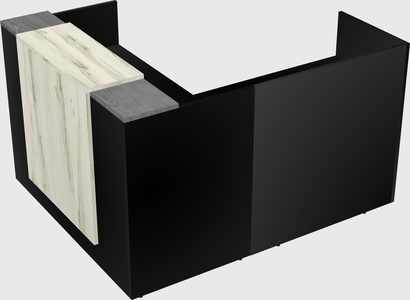 L-shaped modular reception