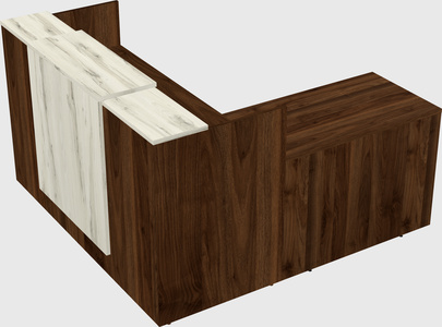 L-shaped modular reception