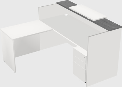 L-shaped modular reception