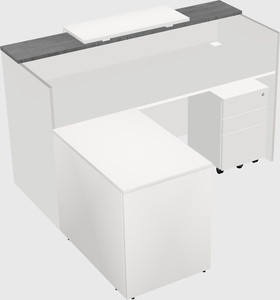 L-shaped modular reception
