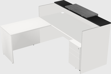 L-shaped modular reception