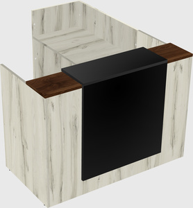 L-shaped modular reception