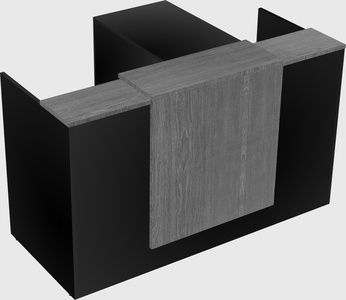 L-shaped modular reception