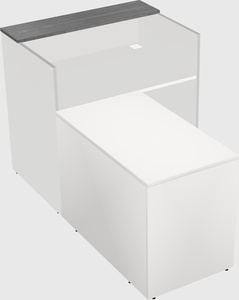 L-shaped modular reception