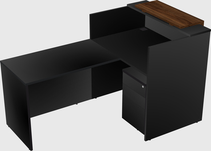 L-shaped modular reception