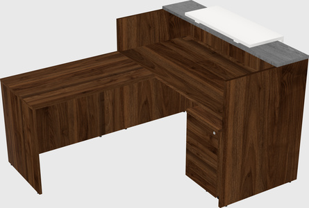 L-shaped modular reception
