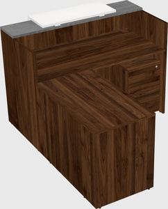 L-shaped modular reception