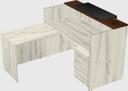 L-shaped modular reception