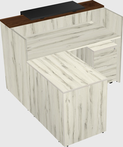 L-shaped modular reception