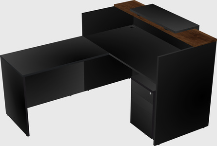 L-shaped modular reception