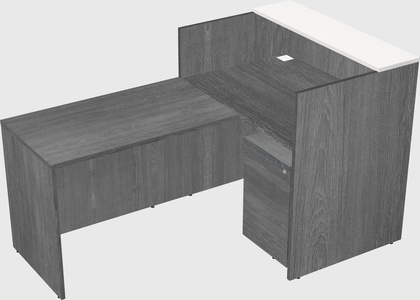 L-shaped modular reception