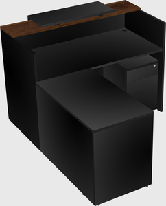L-shaped modular reception
