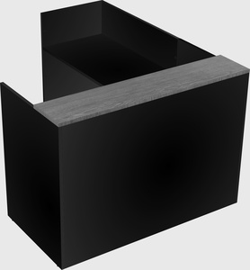 L-shaped modular reception