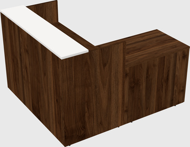 L-shaped modular reception