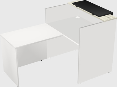 L-shaped modular reception