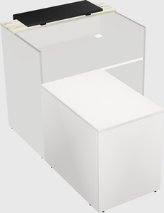L-shaped modular reception
