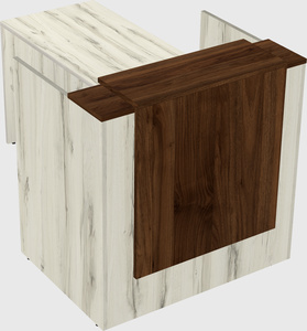 L-shaped modular reception