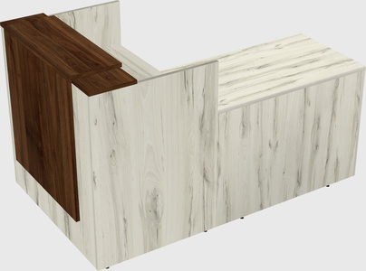 L-shaped modular reception
