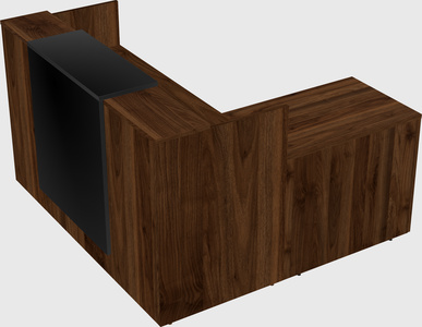 L-shaped modular reception