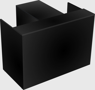 L-shaped modular reception