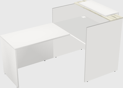 L-shaped modular reception
