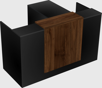 L-shaped modular reception