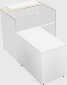 L-shaped modular reception