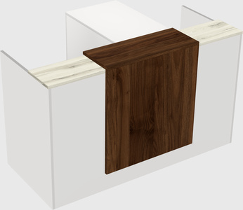 L-shaped modular reception