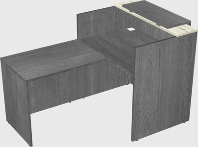 L-shaped modular reception