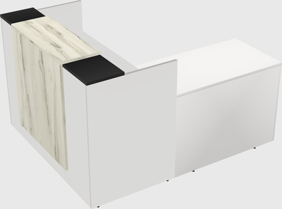 L-shaped modular reception