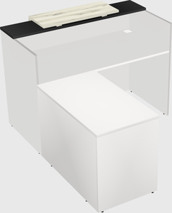 L-shaped modular reception