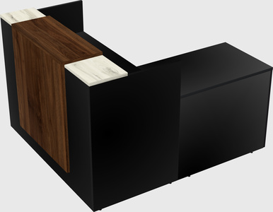 L-shaped modular reception